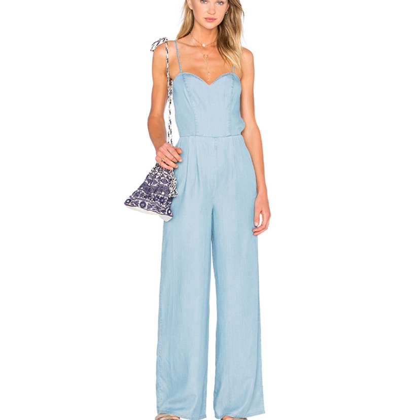 Lovers + Friends Denim Jumpsuit Nwot